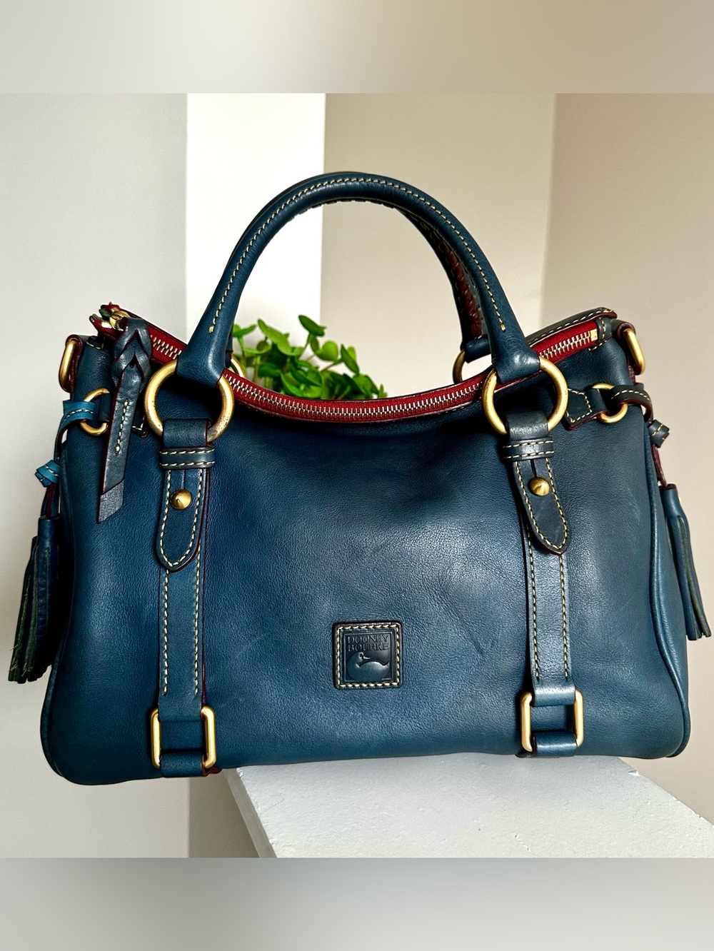 Dooney & Bourke Florentine Satchel in Color Denim - Picture 3 of 16